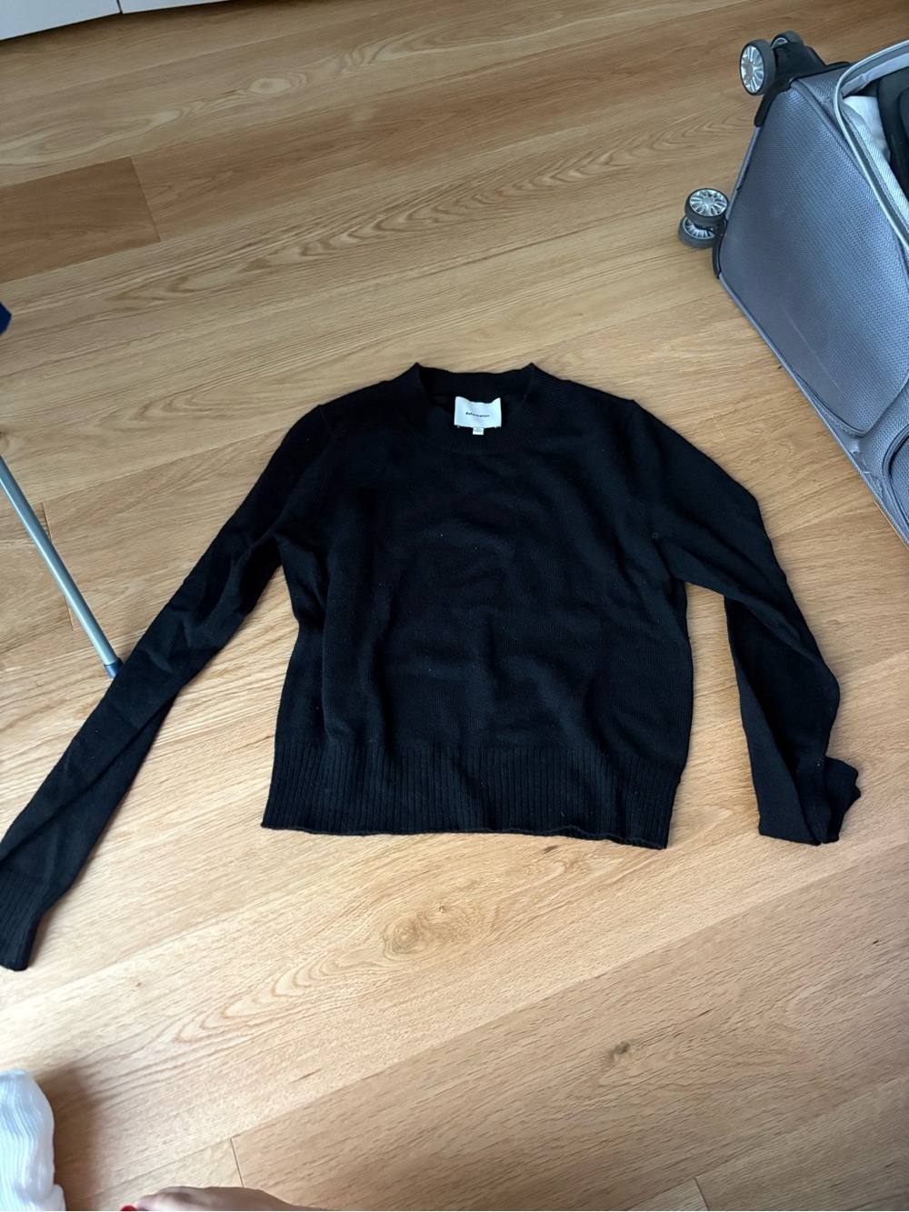 Reformation Black Dana Cashmere Sweater